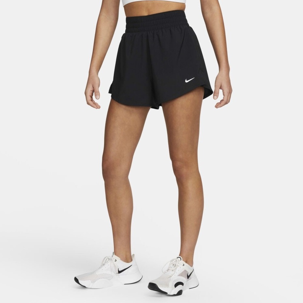 Nike One Women's Dri-FIT High-Waisted 3" 2-in-1 Running Shorts Black M